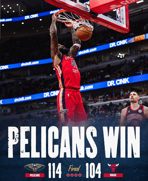 12月15日 NBA常规赛 鹈鹕vs公牛 全场录像及集锦