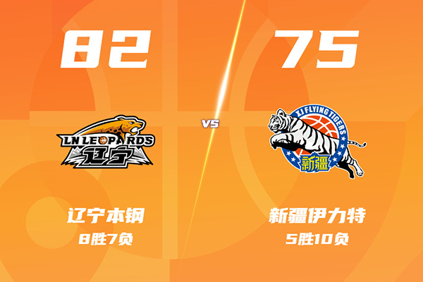 辽宁82-75险胜新疆，赵继伟赛季首秀24+7，伊力福拉提21分