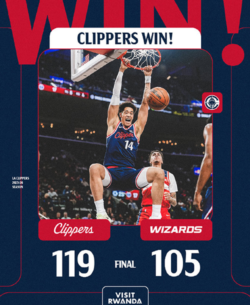 快船119-105轻取奇才，哈登22+8，伦纳德33分